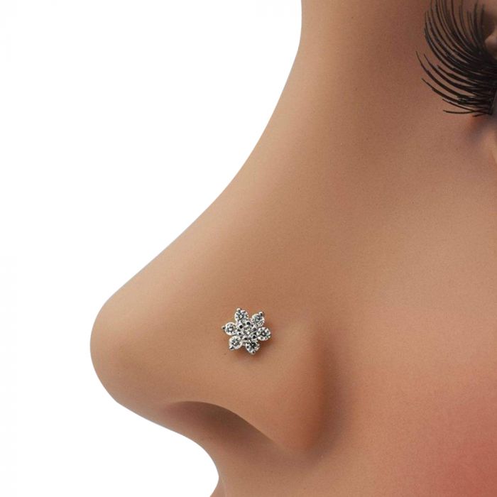 Silver Color Imitation Stylish Nose Pin